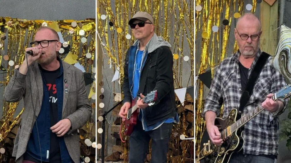 Eskilstunaprofilerna Thomas Wahlström, Anders Bergström och Tom Holmlund är på turné i New York med sitt band Aggressive Soccer Moms. 