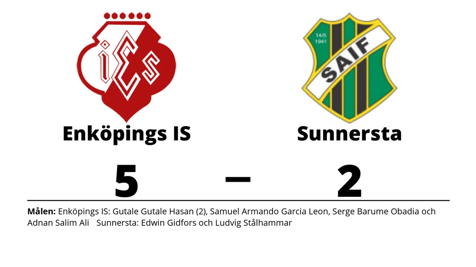 Enköpings IS vann mot Sunnersta AIF 2