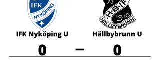 Mållöst för IFK Nyköping U och Hällbybrunn U