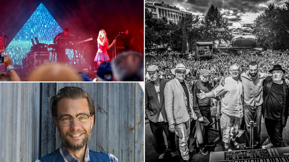 Arrangören Filip Adamo berättar om planerna för ytterligare en konsertsommar på Grå Gåsen i Burgsvik.