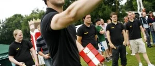 Fullt röj i regnet under kubb-VM