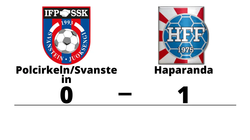Polcirkeln/Svanstein FF förlorade mot Haparanda FF