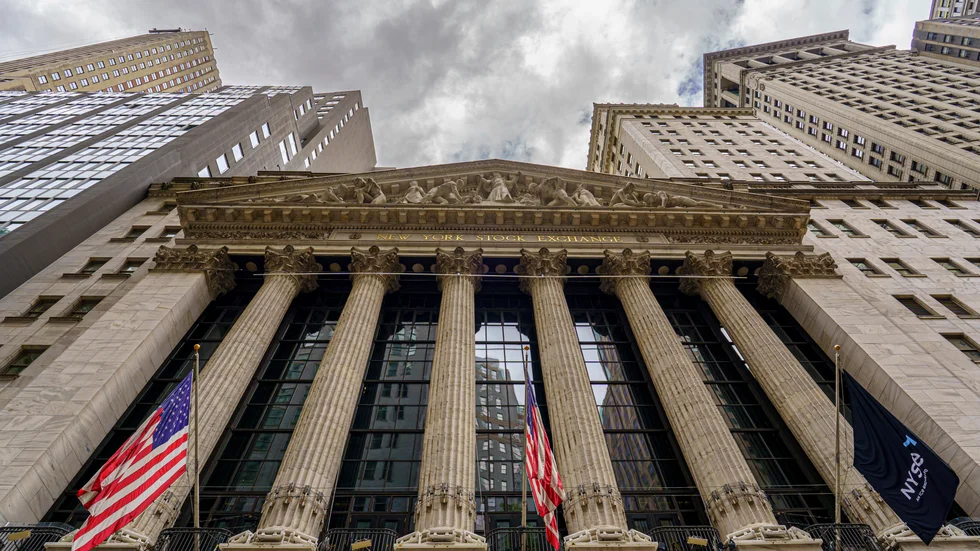 Grönt på fredagen, men rött för veckan som helhet på Wall Street. Arkivbild.