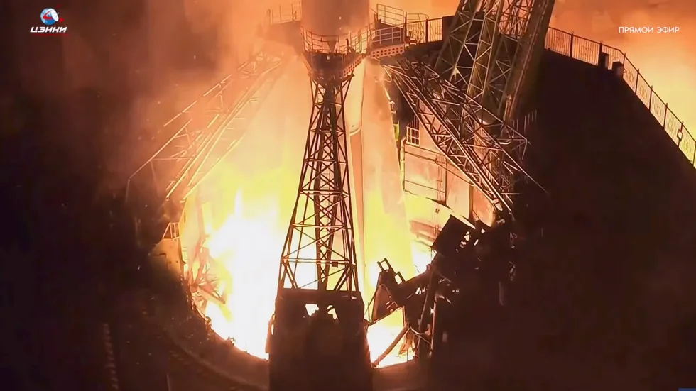 Raketen skjuts upp från Baikonur.