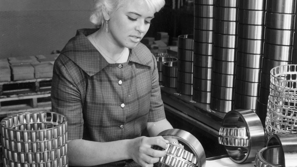 En bild från Svenska kullagerfabriken från 1965 illustrerar en del av innehållet i Stig-Björns kåseri denna septembersöndag.