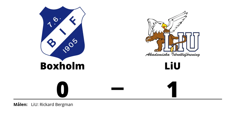 Boxholms IF förlorade mot LiU AIF FK
