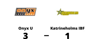 Seger för Onyx U med 3-1 mot Katrineholms IBF