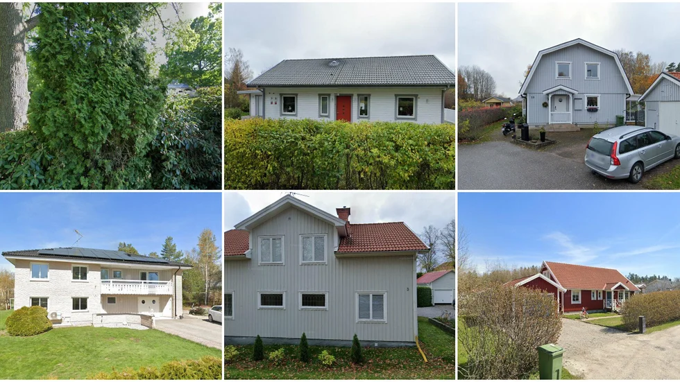 Väsbyholmsvägen 11, Skogvaktarvägen 62C, Bergklintsvägen 13, Mellanvägen 7, Slussgatan 3B och Hässeltorpsvägen 5