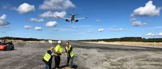Bygger ut landningsbanan