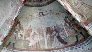 Kyrkvalven i Furingstads kyrka tillkom på 1400-talet och dekorerades av en okänd konstnär.
FOTO: NICLAS SANDBERG