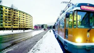 Den nya spårvägen till Ringdansen  kommer att passera Ljurafältet innan vagnarna kommer hit till "Korven" på Hagebygatan.
FOTOMONTAGE: JANNE FORSBY