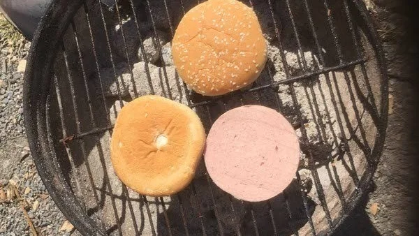 Korvgrillning och fika i fint väder.