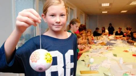 Meja Andersson har skapat en julkula.