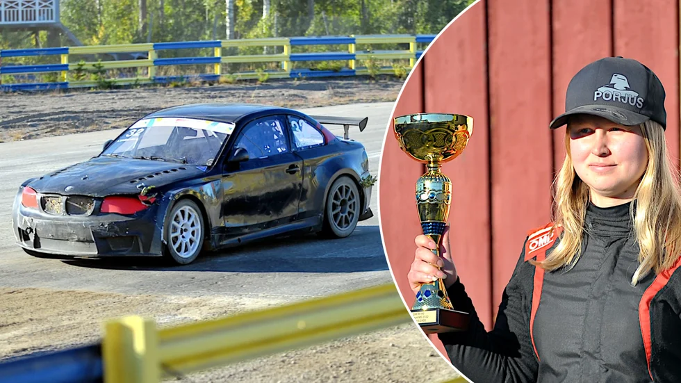 Julia Lundkvist, Jokkmokks MS, körde in på andraplatsen i finalen i klassen 2400 när DM avslutades i rallycross i Älvsbyn under söndagen.