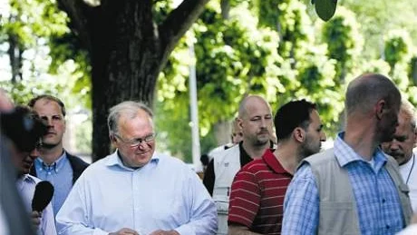 Statsministern var på ett lysande humör i Almedalen i går. Foto: Scanpix