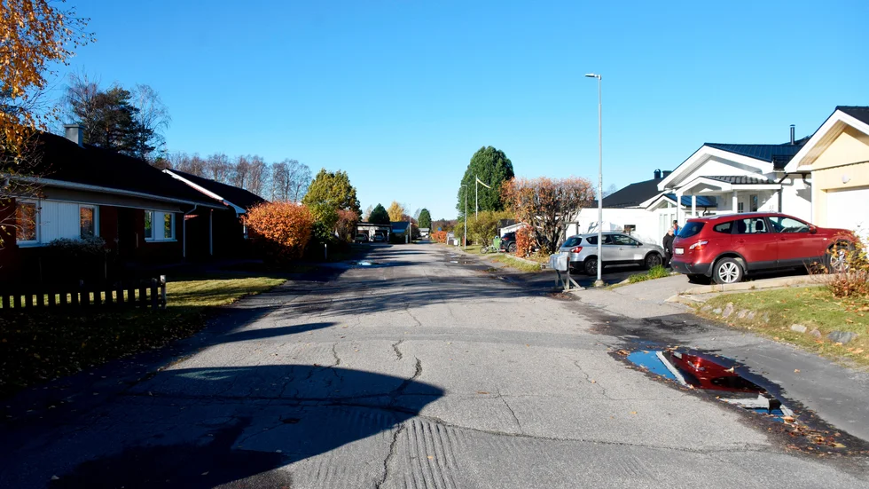 Här är ett av villakvarteren i Gammelstad som drabbades när någon vittjade brevlådorna efter att paket från Early Bird levererats i början av oktober.