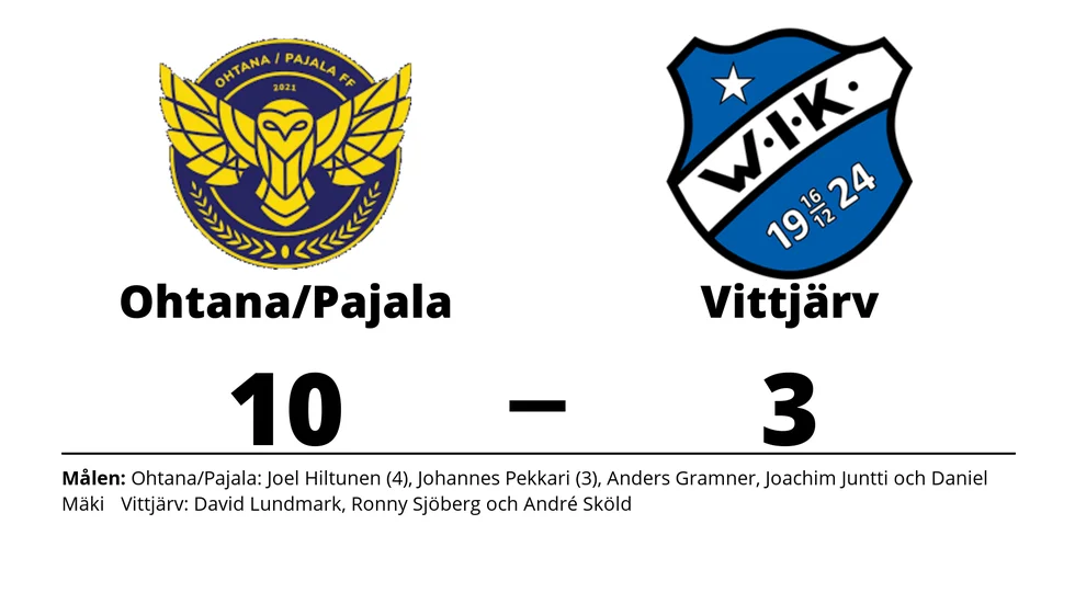 Ohtana/Pajala FF vann mot Vittjärvs IK