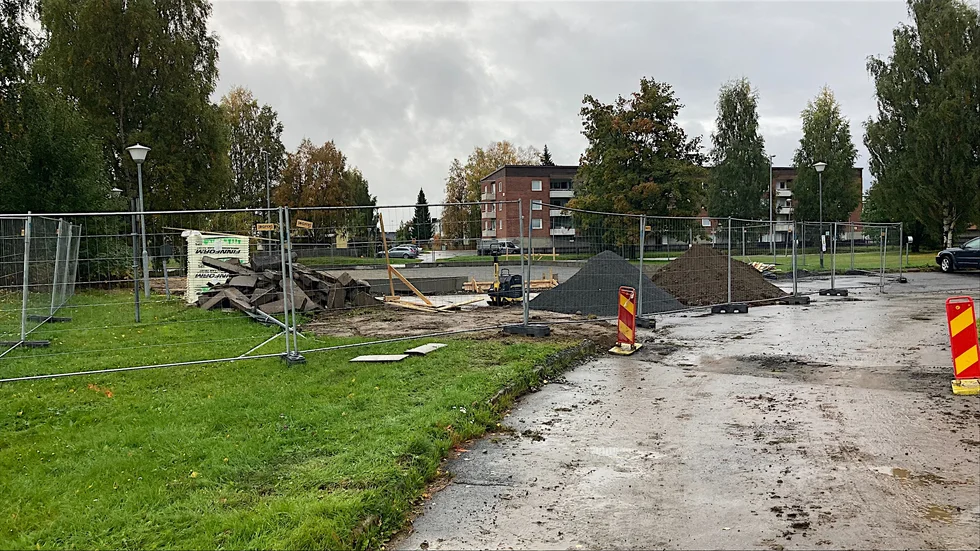 Bodenbo bygger ett nytt garage på den gamla parkeringsplatsen vid Ganisonsgatan 57 i Boden.