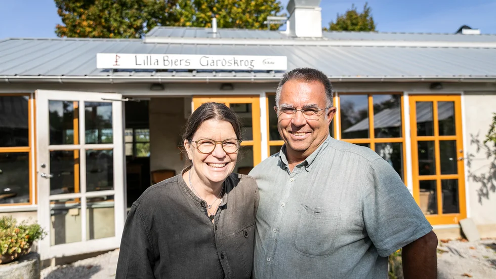 Margareta Hoas och Göran Hoas på Lilla Bjers.