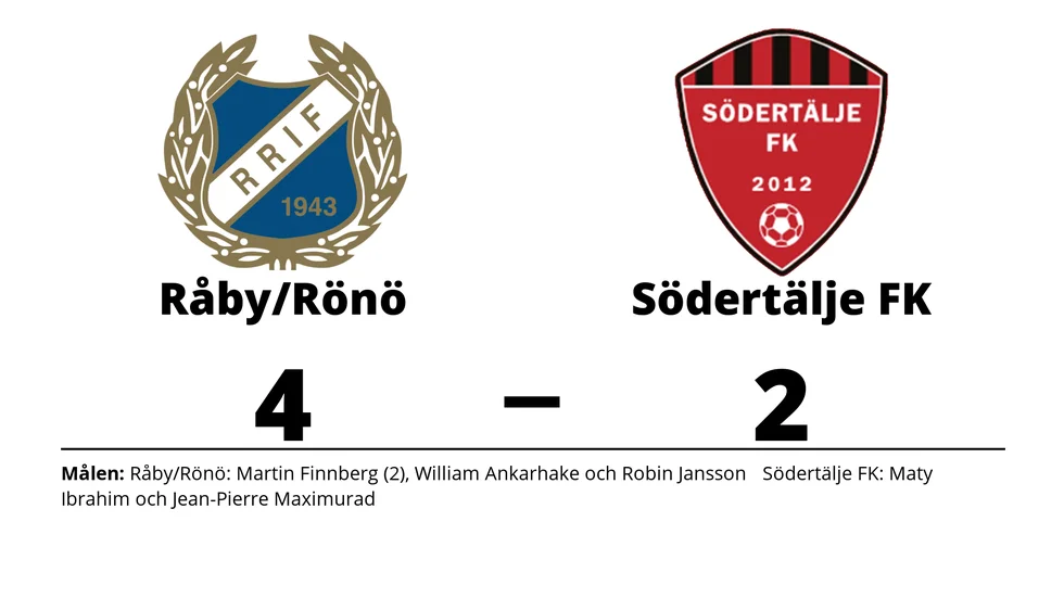 Råby-Rönö IF vann mot Södertälje FK