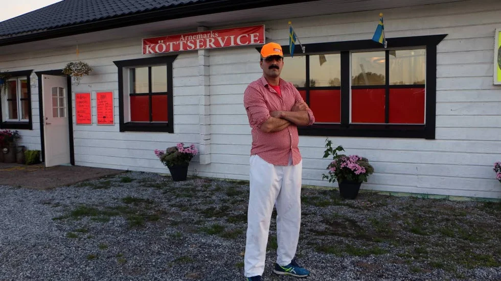 Nawid Soltani är slaktar vid Nyhlén-Hugoson i Alvik och på fritiden driver han företaget Arnemarks köttservice.