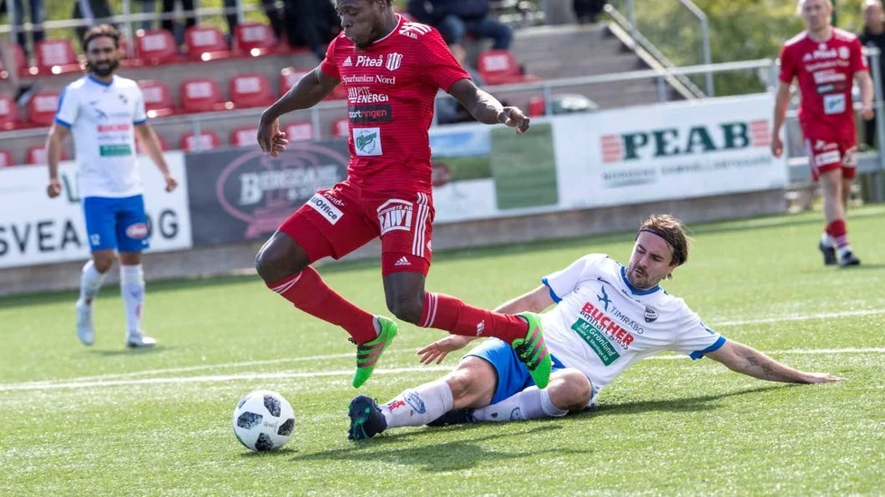 Tetteh Komey är tillbaka i Piteå IF:s trupp mot IFK Umeå. (Arkivbild)