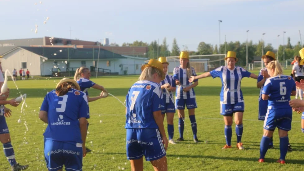 Firande efter matchen.