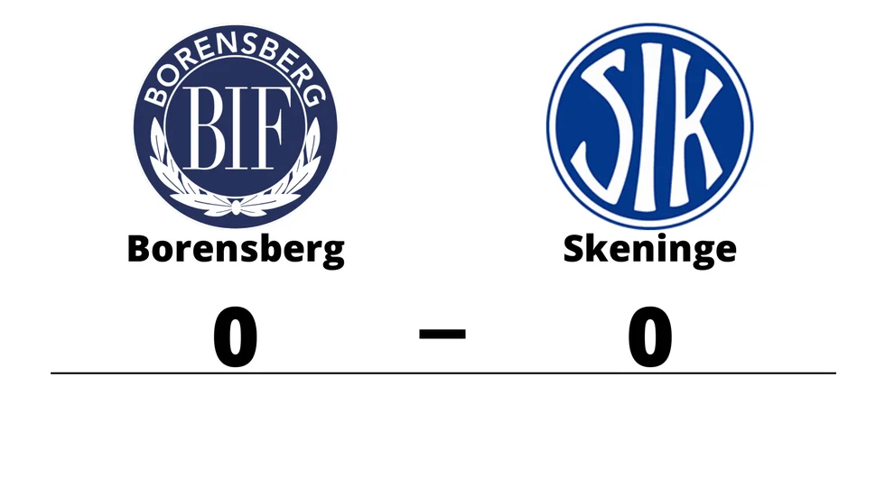 Borensbergs IF spelade lika mot Skeninge IK