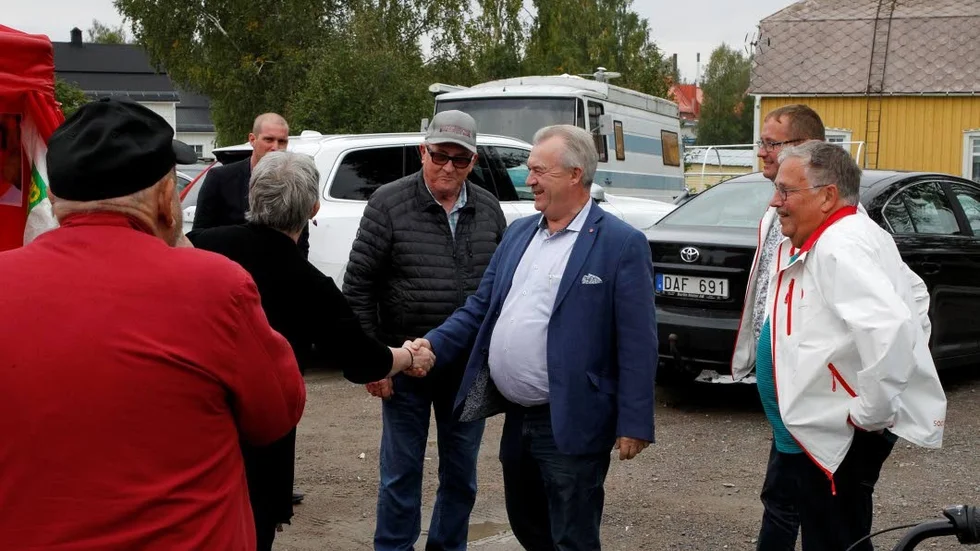 Bucht träffade många väljare och lokala politiker under dagen.