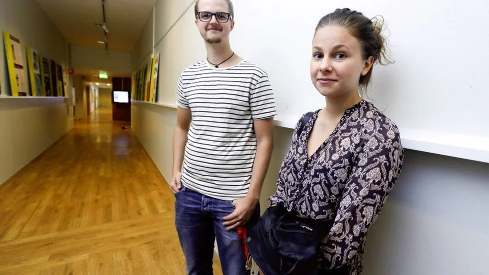 Musikerna Jonathan Bjuggfält från Stockholm och Jasmin Linde från Vasa ser fram emot tre år som studenter i Piteå.