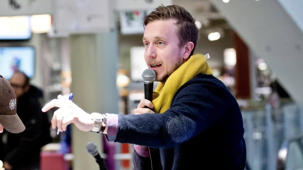 Fredrik Johansson, eventansvarig på Gallerian, hade en relativt lugn söndag.