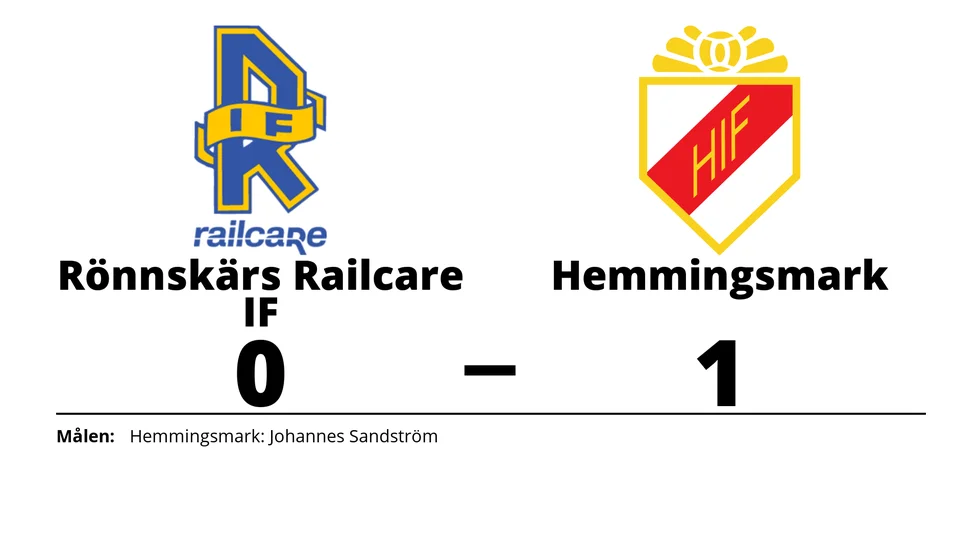 Rönnskärs Railcare IF förlorade mot Hemmingsmarks IF