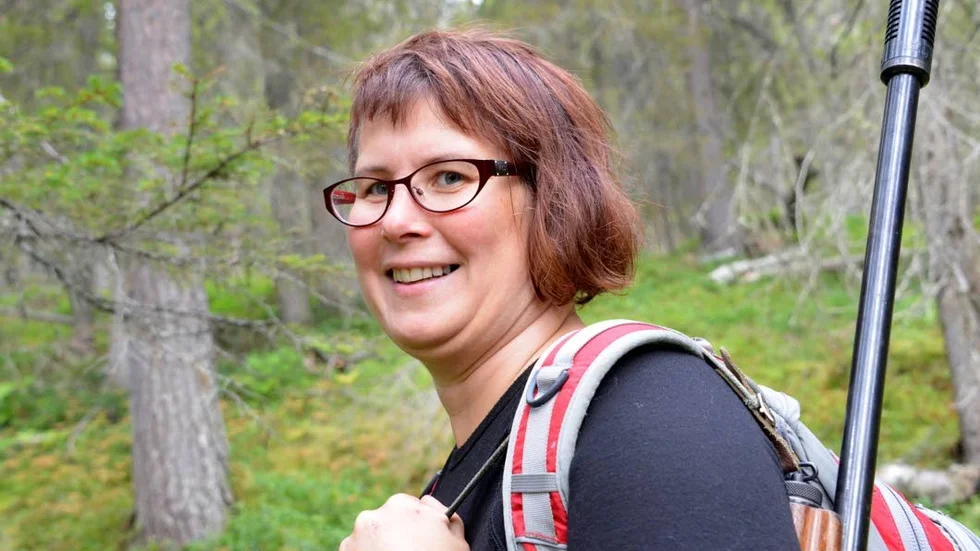 Elisabeth Lestander, ordförande för Jägareförbundets Arjeplogskrets, konstaterar att många jägare vill lära sig att locka älg. (Arkivbild)
