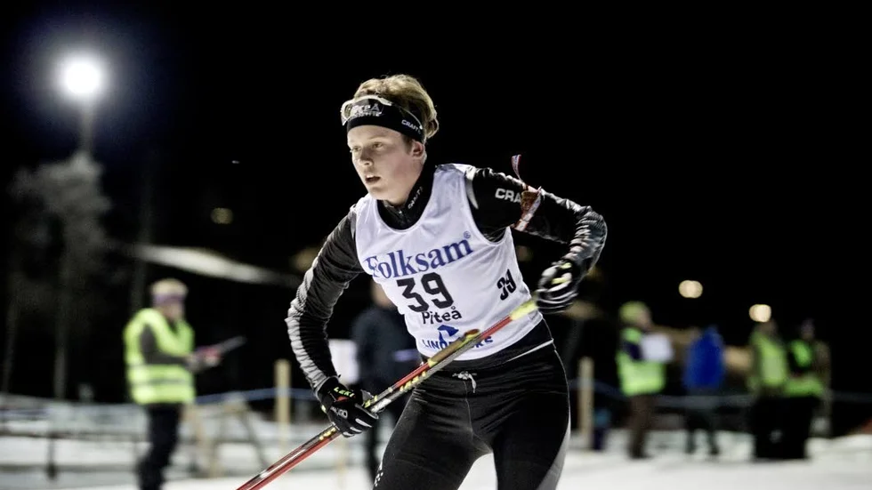 Elvira Öberg, Piteå Skidskytteklubb, tog tillsammans med storasyster Hanna Öberg och Anna Magnusson brons i JSM-stafetten i skidskytte. (Arkivbild)
