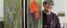 Blomstermålningar på Bok-Galleriet