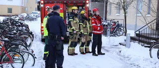 Larm om lägenhetsbrand i Uppsala