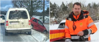 Flera avåkningar när första snön kom med blixthalka