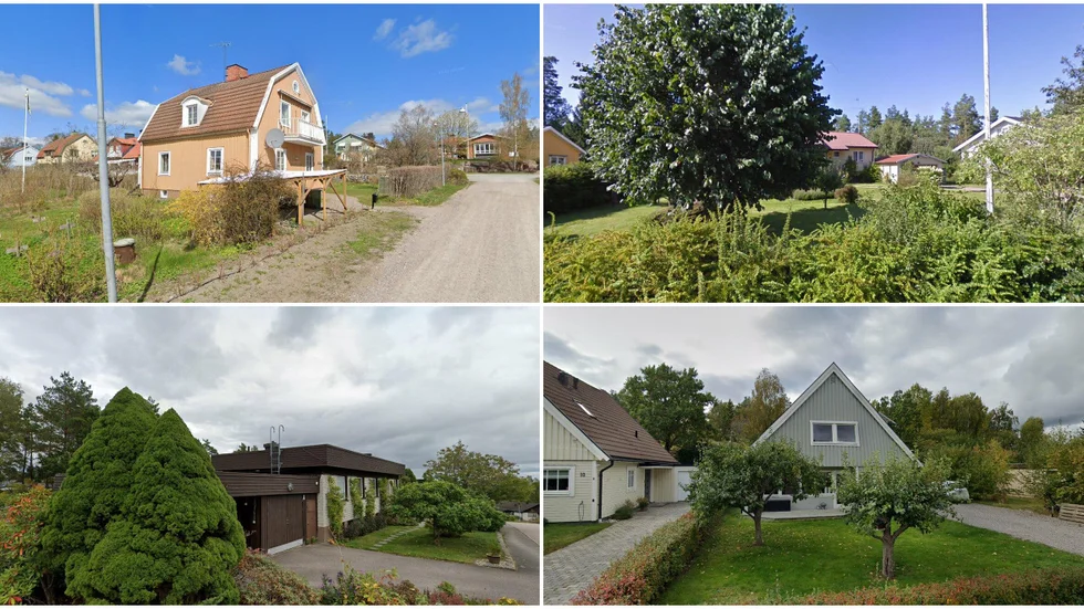 Östra Björkvägen 7, Högvägen 23, Kremlestigen 14 och Blåklintsvägen 8