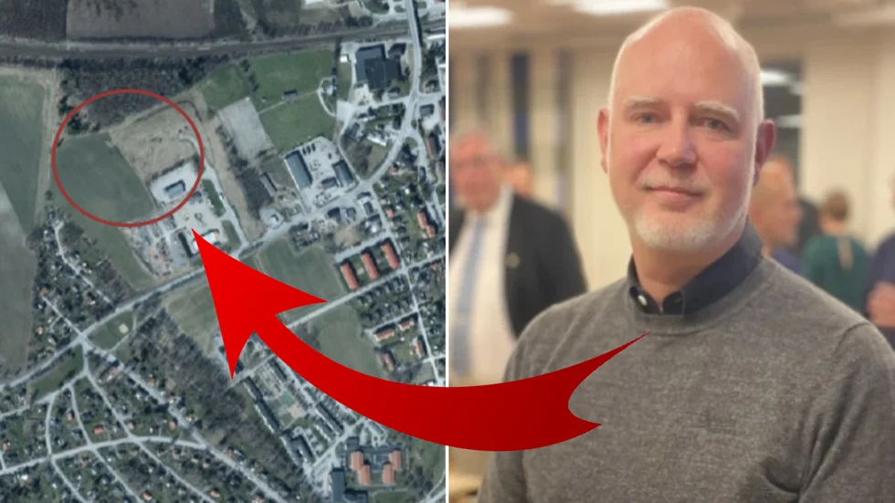 Robert Davidsson (C), berättar mer om den förslagna platsen där Vingåkers nya sporthall kan byggas. Lokaliseringsprövningen är gjord och nu vill man gå vidare med detaljplanearbetet.
