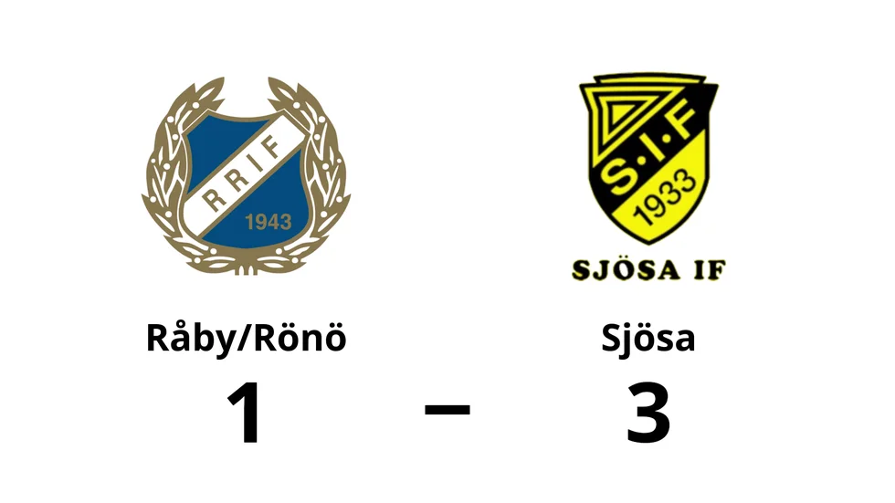 Råby-Rönö IF förlorade mot Sjösa IF