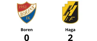 Förlust för Boren mot Haga med 0-2