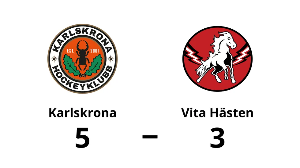 Karlskrona HK vann mot HC Vita Hästen
