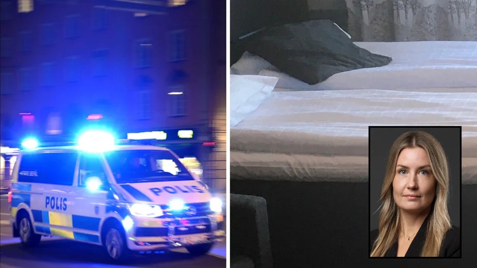 Den 40-årige mannen har vid två tillfällen gripits och förts till polisarresten i Skellefteå, bland annat efter misstänkta brott mot en kvinna på ett hotell. Advokat Jenny Lundström sammanfattar: ”Han förnekar samtliga påståenden om brott”.