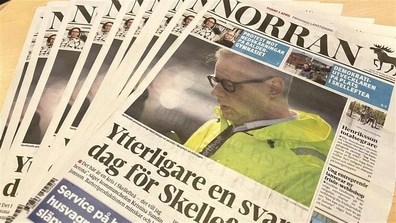 Tisdagens tidning delas inte ut i Abborrträsk.