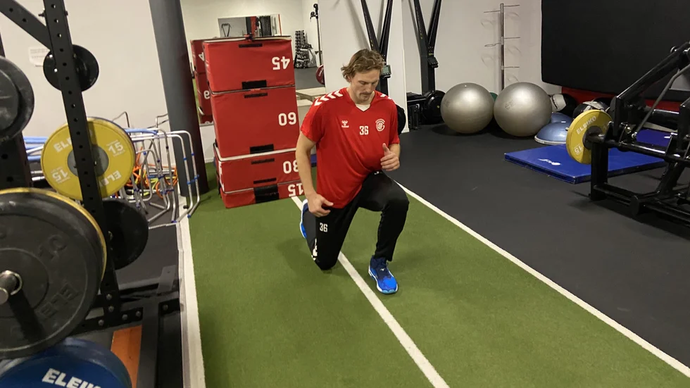 Styrketräningslokalen i Volvo CE Arena har blivit en välbesökt plats för Jesper Nielsen under hösten.