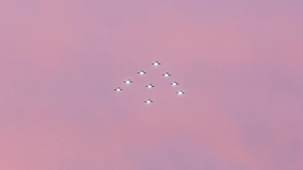 Julgransflygning över Luleå 2024.