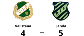 Knapp seger för Sanda mot Vallstena