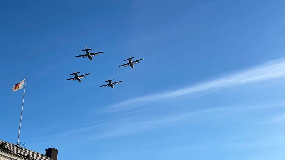 Julflygning över Uppsala på tisdagen. 