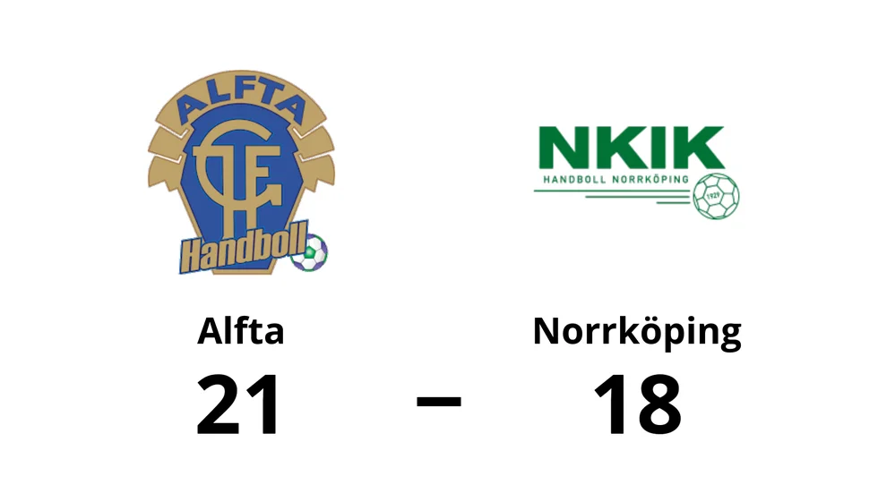 Alfta GIF HF vann mot Norrköping KvIK