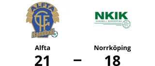 Förlust på bortaplan för Norrköping mot Alfta